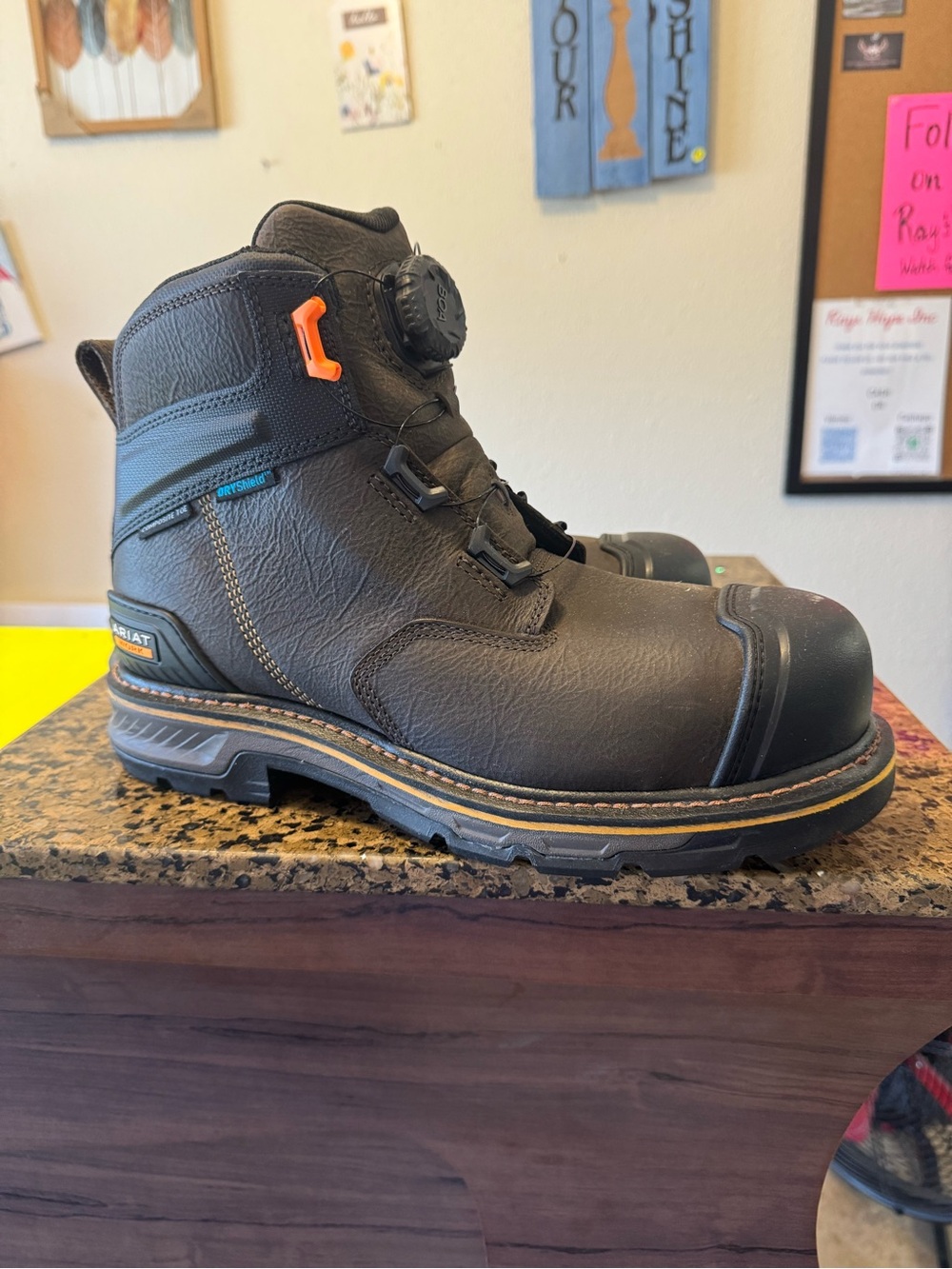 Ariat Stump Jumper 6”BOA Waterproof Composite Toe Work Boots size 9D